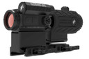American Defense Mfg RDT1LT3X Duo 3 Black 3x 2 MOA Red Dot Reticle Features Titanium QD Lever