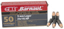 Barnaul Ammo BRN9MMLUGERHP145 Pistol 9mm Luger 145 gr Hollow Point (HP) 50 Bx/ 10 Cs