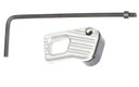 Battle Arms Enhanced Modular Magazine Release, Large, Clear/Silver Finish 100-018-320