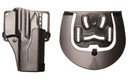 BLACKHAWK Sportster Belt Holster With Belt Loop and Paddle Attachment 415600BK-R, Fits Glock 17/22, Right Hand, Carbon Fiber Finish, Black 415600BK-R