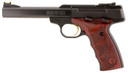 Browning Buck Mark Plus Rosewood UDX Pistol 051515490, 22 LR, 5.5 in BBL, Single Act, Rosewood Ultragrip DX Ambi Grips, Fib Opt Front, Adj Rear Sights, Matte Blue Finish, 10+1 Rds