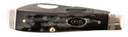 Case 65093 Trapper Mini 2.70 in/2.74 in Folding Clip/Wharncliffe Plain Stonewashed Satin S35VN SS Blade/Rough Black Jigged Buffalo Horn Handle