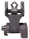 Troy Ind SSIGFBSTTBT00 Tritium Rear Folding BattleSight Round Black Hardcoat Anodized Folding for AR-15