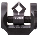 Troy Ind SSIGFBSTTBT00 Tritium Rear Folding BattleSight Round Black Hardcoat Anodized Folding for AR-15