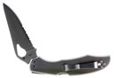 Spyderco BY03PS2 Byrd Cara Cara 2 3.75 in Folding Drop Point, Part Serrated 8Cr13MoV SS Blade, Stainless Steel Handle, Includes Pocket Clip, Knife