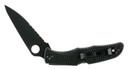 Spyderco C10PSBBK Endura 4 Lightweight 3.75 in Folding Clip Point Part Serrated Black TiCN VG-10 SS Blade Black Textured FRN Handle Includes Pocket Clip, Knife