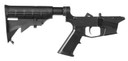 CMMG 92CA314 Lower Group 9mm Luger 7075-T6 Aluminum Black Anodized, Black Synthetic 6 Position M4 Stock & Pistol Grip for CMMG Resolute 100 MK17
