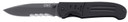 Columbia River Knife & Tool IgnitorT, 3.38 in Assisted Folding Knife, Modified Drop Point, Combo Edge, 8Cr14MoV/Dark Gray Titanium Nitride, Black G10, Thumb Stud/Pocket Clip 6865
