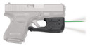 Crimson Trace LL810G Laserguard Pro 5mW Green Laser 532nM Wavelength & 50 ft Range with 150 Lumens White LED Light Black Finish for Glock 36 Gen3, 26 Gen3-5, 27, 33 Gen3-4