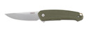 CRKT 5325 Tueto 3.28 in Folding Drop Point Plain Satin 1.4116 Blade G10 OD Green Handle