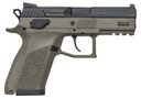 CZ-USA 81077 P-07 9mm Luger 3.75 in 10+1 OD Green Polymer Frame Black Steel Slide OD Green Interchangeable Backstrap Grip Fixed Sights