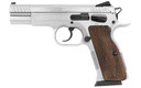 EAA Witness Stock Pistol 600610, 40 S&W, 4.5 in, Walnut Grips, Chrome Finish, Adj Sights, 15 Rd, DA