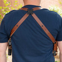 Galco MC472 Miami Classic Shoulder System Size Fits Chest Up To 56 in Tan Leather Fits S&W M&P Fits S&W M&P Compact Fits S&W M&P 2.0 Right Hand, Holster