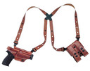 Galco MC160 Miami Classic Shoulder System Fits Chest up to 52 in S&W J Frame Hammered/Hammerless; Taurus 85 2 in Steerhide Tan
