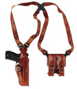 Galco VHS224 Vertical Shoulder Holster System For Glock Model 17/22/31, Tan