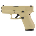 Glock 43X, Semi-automatic, Striker Fired, Sub-Compact, 9MM, 3.41 in Barrel, Cerakote Finish, Coyote Tan, 10 Rounds, 2 Magazines UX4350204-CT