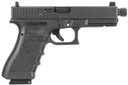 Glock Model G17 Pistol PI1750201TB, 9mm, 4.48 in Threaded BBL, Safe Action, Integral Grips, Fixed Sights, Black Finish, Suppressor Sights, 10+1 Rds