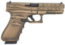 Glock PI2250204 G22 Gen3 40 S&W 4.49 in 15+1 Overall Black/Coyote Battle Worn Flag Cerakote