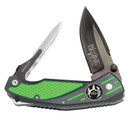 Havalon XTC-BCG Bone Collector Folder 3.06 in AUS-8 Drop Point Fiberglass Reinforced Nylon Black/Green