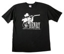 Henry HTS014M Cowboy T-Shirt Black Medium Short Sleeve