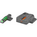 HIVIZ LiteWave H3 Tritium Express Handgun Sight Green/Orange Litepipes White Front Ring SW Sheild MPSXN421