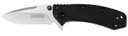 Kershaw 1555G10 Cryo 2.75 in Folding Drop Point Plain Black Oxide Stonewashed 8Cr13MoV SS Blade Black G10 Handle Includes Pocket Clip