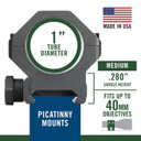 Weaver Mounts 99692 Six-Hole Picatinny Rings Matte Black 30mm Low