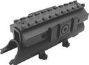 NcStar MTSKS Tri-Rail Receiver Cover SKS, Rifle Weaver 4.80 in Long Black Anodized See-Thru Aluminum