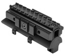 NcStar MTSKS Tri-Rail Receiver Cover SKS, Rifle Weaver 4.80 in Long Black Anodized See-Thru Aluminum