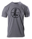 Leupold 177623 Distressed Reticle T-Shirt Graphite Heather 2XL Short Sleeve