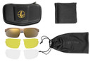 Leupold 179090 Tracer Removable Polycarbonate Bronze Mirror Lens Shadow Tan Polyamide Wraparound Frame Includes Clear & Yellow Lens, Carrying Case, Bag, & Lens Cloth