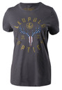 Leupold 179150 American Whitetail Ladies T-Shirt Gray Medium Short Sleeve