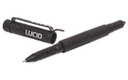 LUCID OPTICS Tactical Pen with Piercing Point, Black Ink, 6061Aluminum, Black Finish L-TACPEN