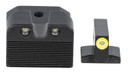 Meprolight USA 412303121 Mepro Hyper-Bright Self-Illuminated Sights Fixed Tritium Yellow Front, Green Rear Black Frame for Kimber 1911 with Suppressor