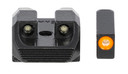 Meprolight USA 412313131 Mepro Hyper-Bright Self-Illuminated Sights Fixed Tritium Orange Front, Green Rear Black Frame for Kimber K6, DA/SA Revolver