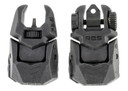 Meprolight USA ML40310 Mepro FRBS Self-Illuminated Sights M2D Set Green Tritium Front & Rear with Black Frame for AR-Platform