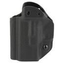 Mission First Tactical Hybrid Holster, Inside Waistband Holster, Ambidextrous, Fits Springfield Hellcat, Kydex with Leather Shell, Includes 1.5 in Belt Attachment, Black H3-SFD-1-BLK2