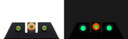 Night Fision CZU075001GDPOGXX OEM Replacement Glow Dome Night Sight Square Tritium Green with Orange Outline Front Black Frame for CZ P-10C