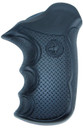 Pachmayr 02474 Diamond Pro Grip Diamond Checkering Black Rubber with Finger Grooves for Taurus Compact Public Defender