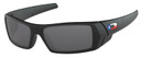 Oakley GASCAN Gascan Twin Toric Iridium Black Lens with Matte Black Frame & Texas Flag for Adults