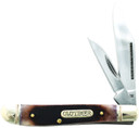 Old Timer 72OTB Schrade Dog Leg Jack 2.26 in 440C Stainless Steel Clip Point/Pen Sawcut Bone