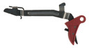 Polymer80 P80CPCTREDBL Glock Gen1-4 Compatible Curved Trigger 6061-T6 Aluminum Red/Black