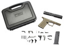 Polymer80 PFC9AFTFDE PFC9 Serialized Compact AFT Kit 9mm Luger Flat Dark Earth Polymer Frame Aggressive Textured Flat Dark Earth Polymer Grips Includes 15rd Mag & Carry Case
