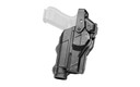 Rapid Force Rapid Force Duty Holster, Outside the Waistband Holster, Level 3 Retention, Fits Glock 17/31/47/22 (Will Not Fit Gen 5 G22) with Light and Red Dot Optic, Low Ride, Quick Disconnect System, Right Hand, Polymer, Black RFS-0057-R-MB-112-D