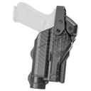 Rapid Force Rapid Force Duty Holster, Outside the Waistband Holster, Level 3 Retention, Fits Sig P320 with Light and Red Dot Sight, Mid Ride, Right Hand, Basket Weave Finish, Polymer, Black RFS-0691-R-BB-100-D