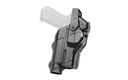 Rapid Force Rapid Force, Duty Holster Level 3, Belt Slide Holster, Mid Ride, S&W M&P9/40/2.0/M2.0 Compact/Per. M&P40 M2.0 C.O.R.E. Ported/Pro Series, Light Bearing, Right Hand, Black RD-M-0396-BK-RH-L1-C
