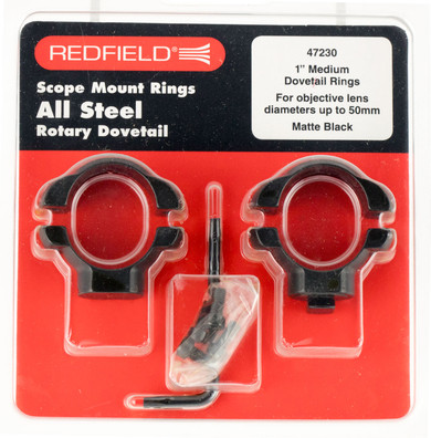 Redfield Mounts 47320 22 Cal Weaver Style 1 in Dia Medium Black Matte