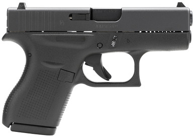 Glock UI4250201 G42 Gen3 Sub-Compact 380 ACP 6+1 3.25 in Black Polygonal, Rifled Barrel, Matte Black Serrated Slide, Black Polymer Frame, Black Textured Polymer Grip, USA Made, Pistol