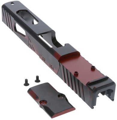 Rival Arms RA-RA12G102A Faction Series Slide A1 with RMR Cut Cerakote Ready Red 17-4 Stainless Steel for Glock 17 Gen3