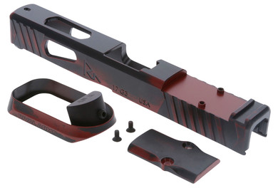 Rival Arms RA-RA14G102A Faction Series Slide A1 with RMR Cut Cerakote Ready Red 17-4 Stainless Steel for Glock 17 Gen3 (Slide & Mag Well Only)